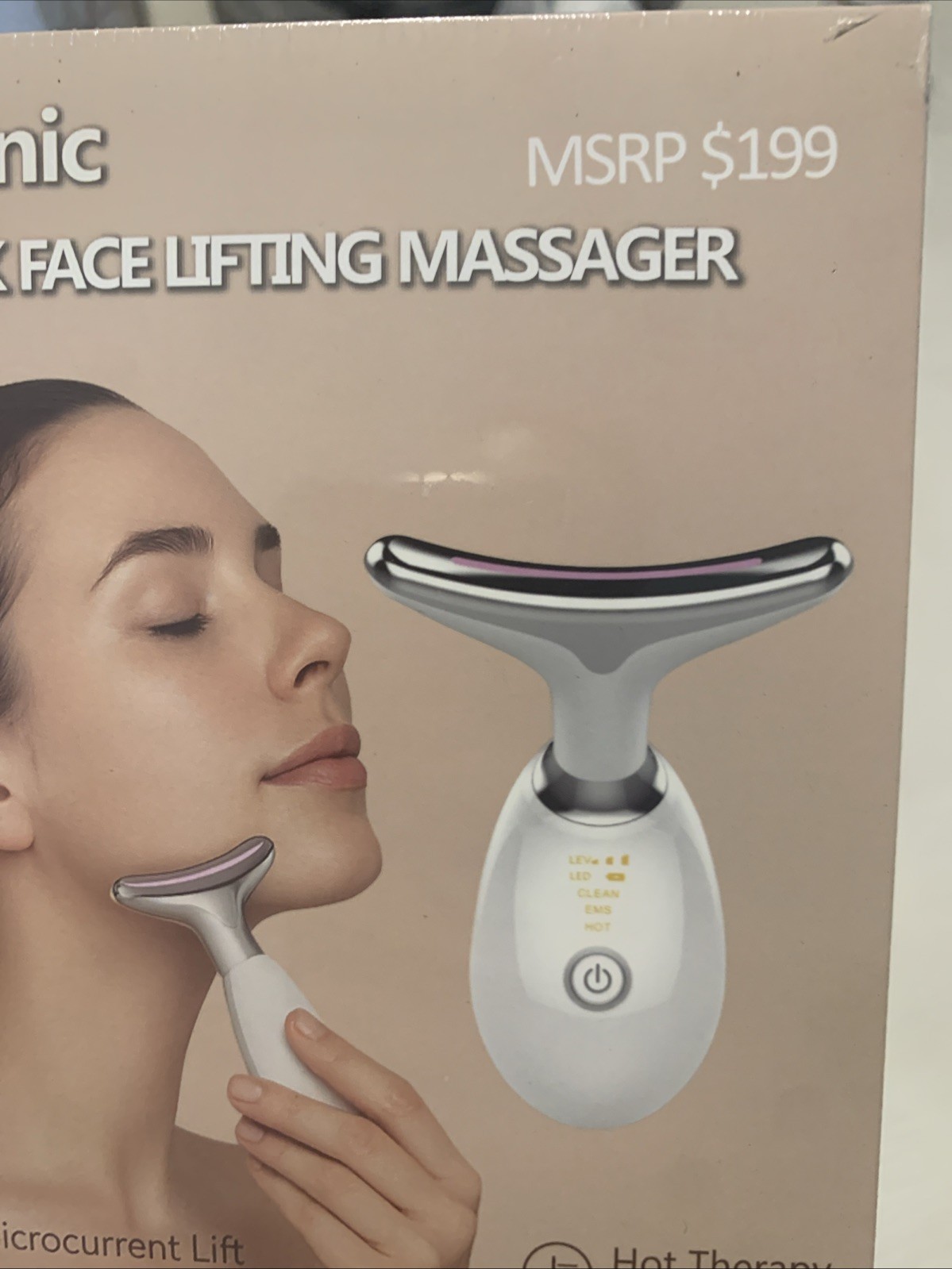EMS Thermal Neck Lifting &Tighten Massager Electric Microcurrent Wrinkle Remover