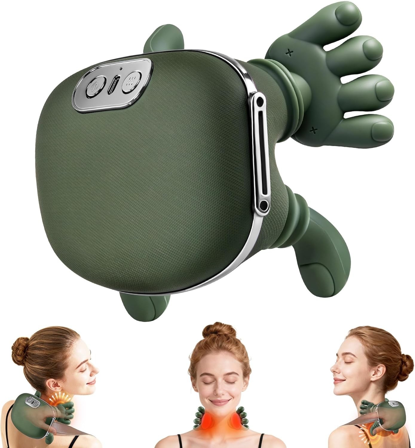 Shoulder and Neck Massager, Bionic Heated Massager, Neck Massager with Fingers,