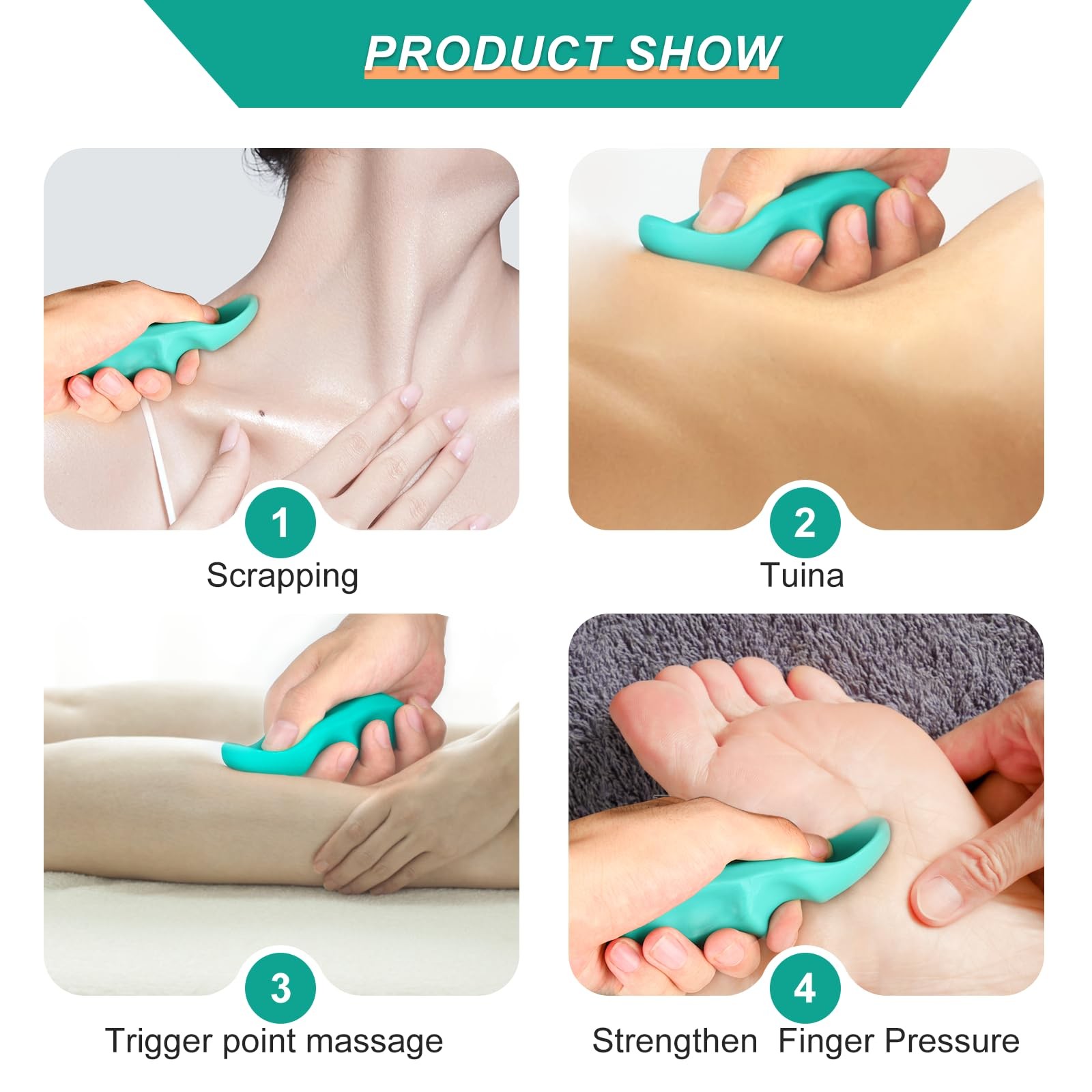 Massage Tool Set Trigger Point Kit Thumb Saver Deep Tissue Manual Back