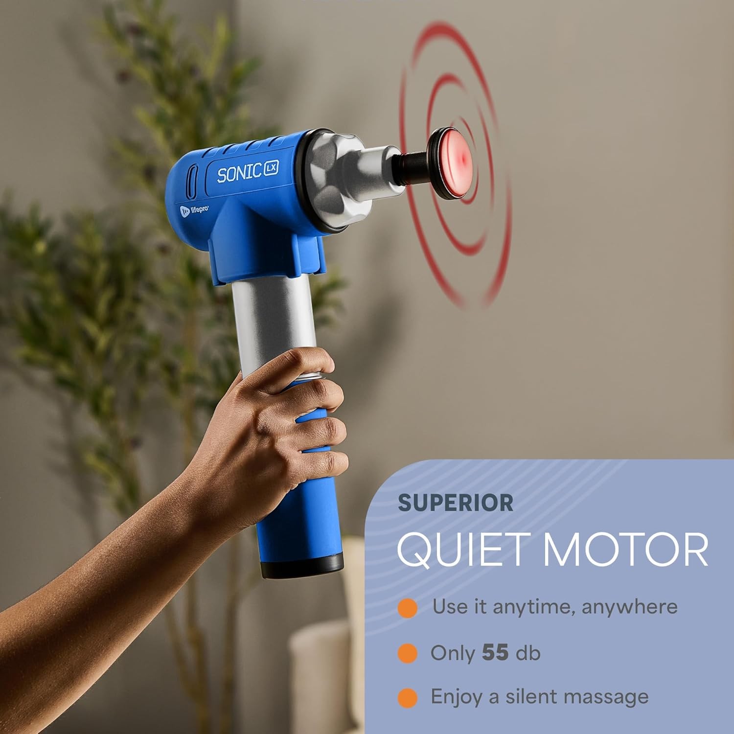 Lifepro Sonic LX Athletic Heated Massage Gun – Blue (Used)