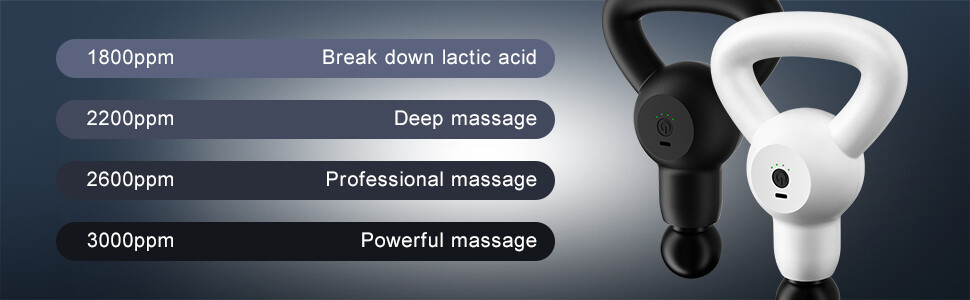Deep Tissue Massager with 4 Massage Heads and 4 Speeds, Quiet Muscle Massage Gun