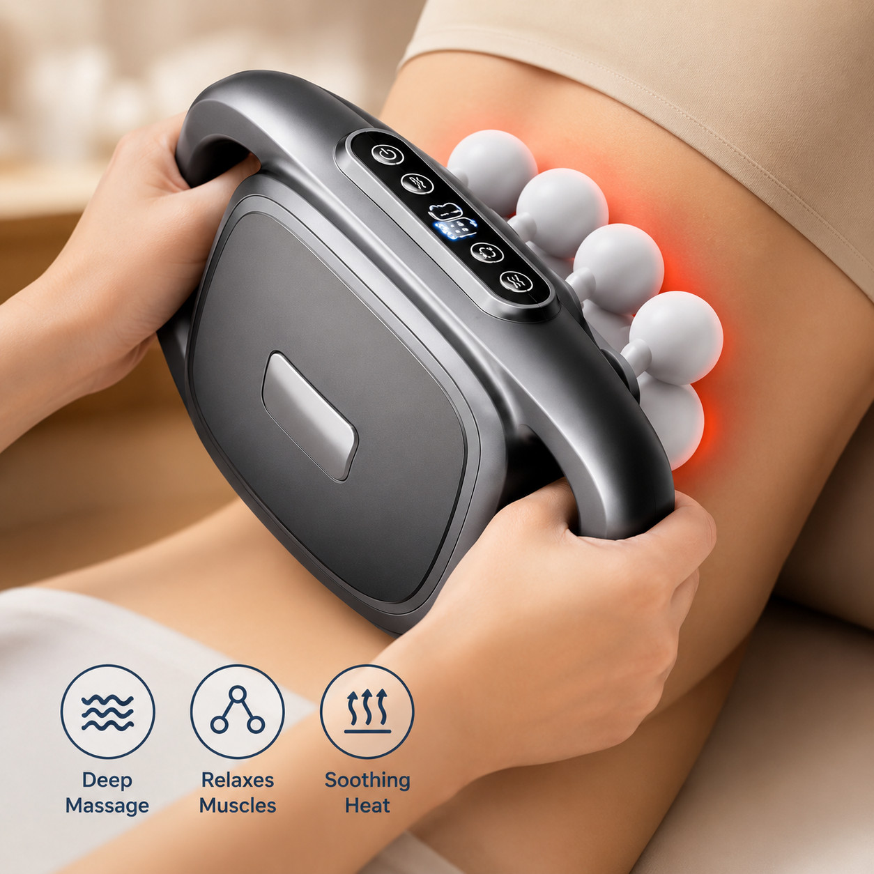 22-Head Fascia Gun High-Frequency Vibration Body Massage Gun Back and Waist Mass