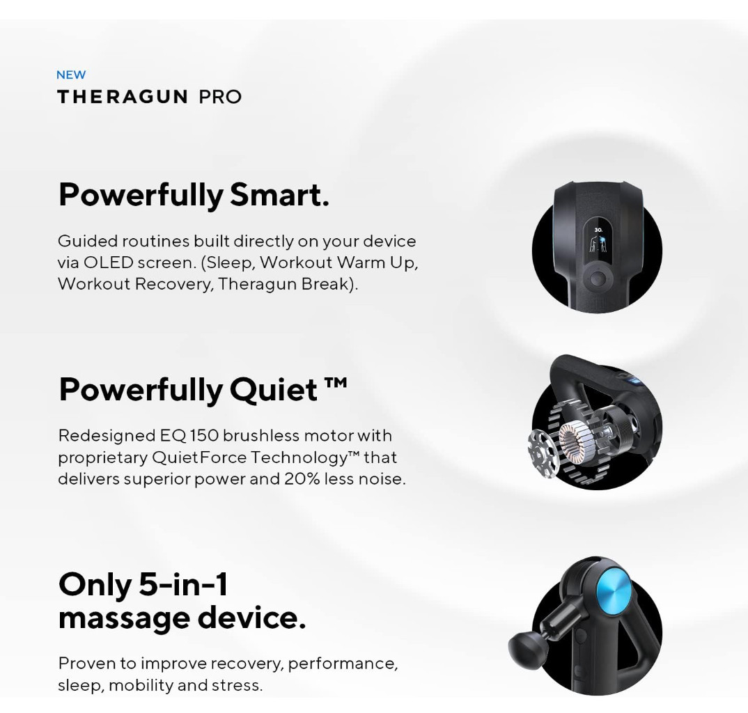 TheraGun Pro 5th Gen *NEW SEALED* Black — Deep Tissue Massage Gun w/ Bluetooth
