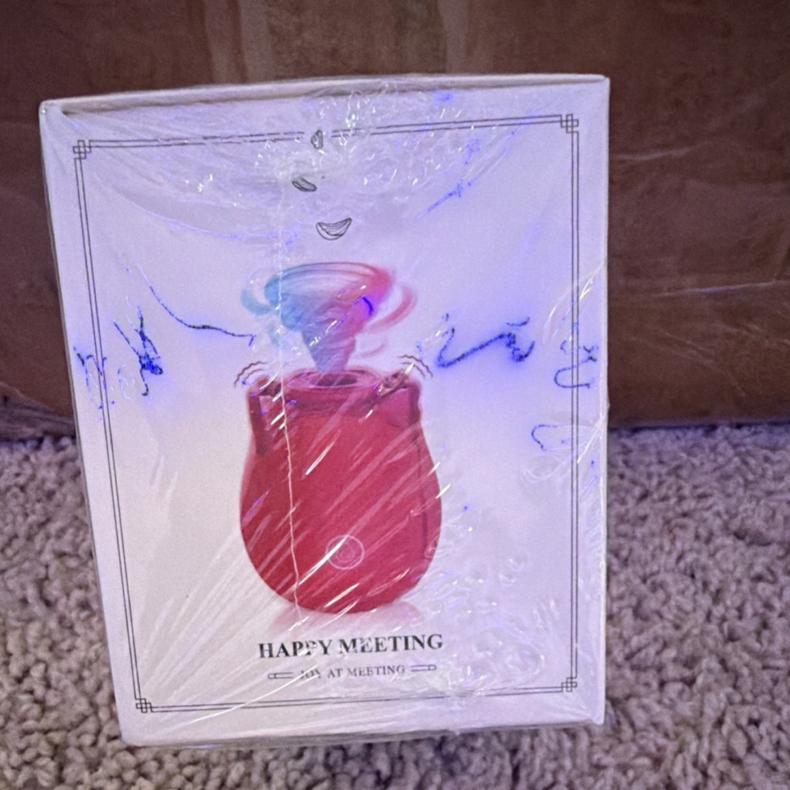 Rose Shaped Mini Massager for Women Happy Meeting Joy At Meeting *New & Sealed*