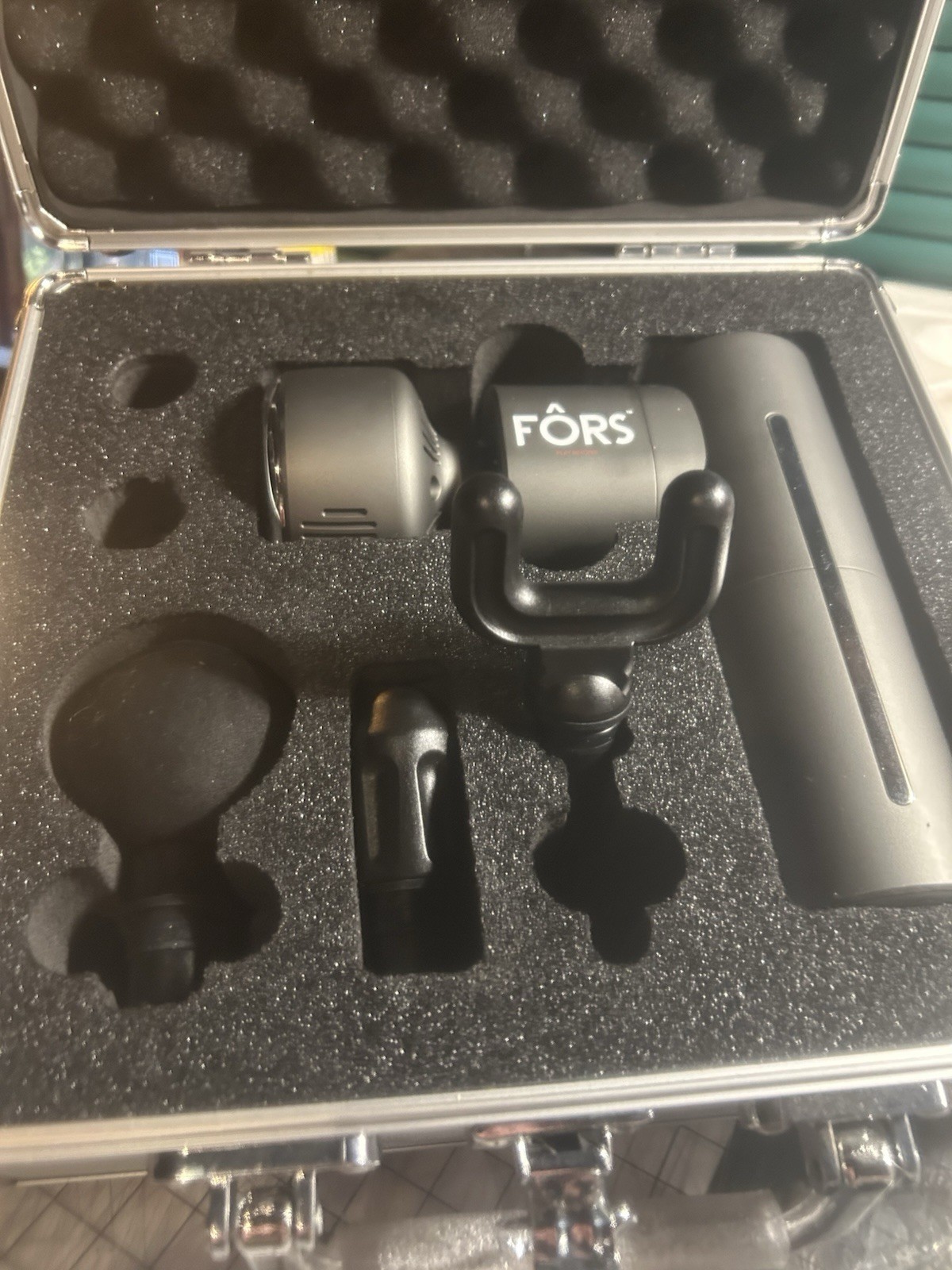 FORS Cryo-Thermo Massager. 5 Massage Heads With Charging Cable And Carrying Case