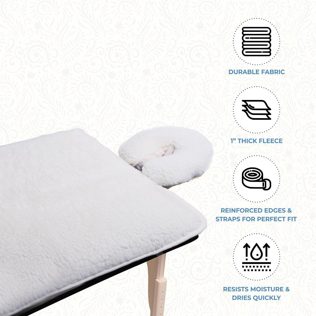 Forpro Premium Fleece Massage Pad Set, Extra Soft, Hypoallergenic, for Massage T