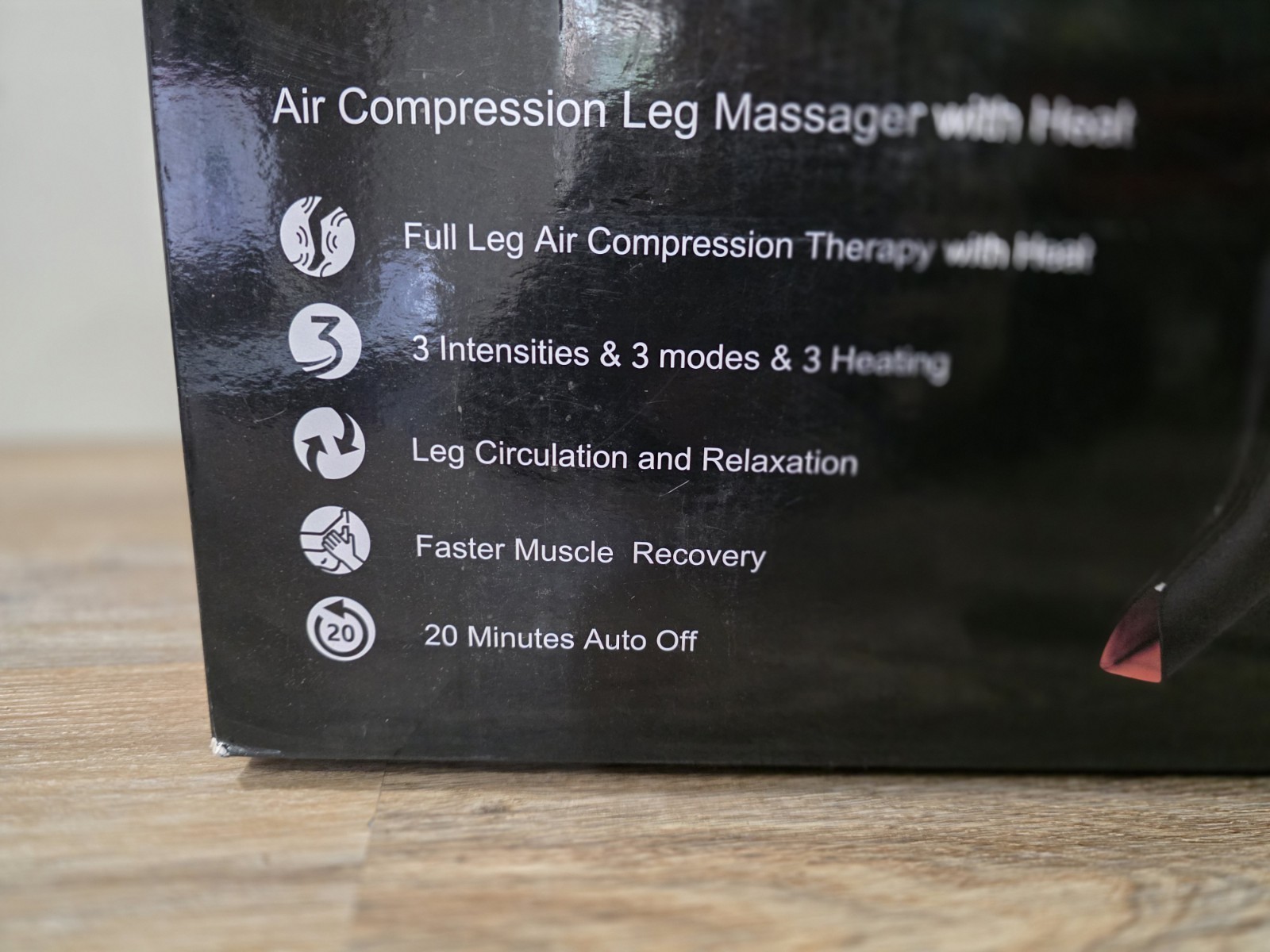 NEW Quinear QN-073A Air Compression 3 Modes Full Leg Massager With Heat NIB