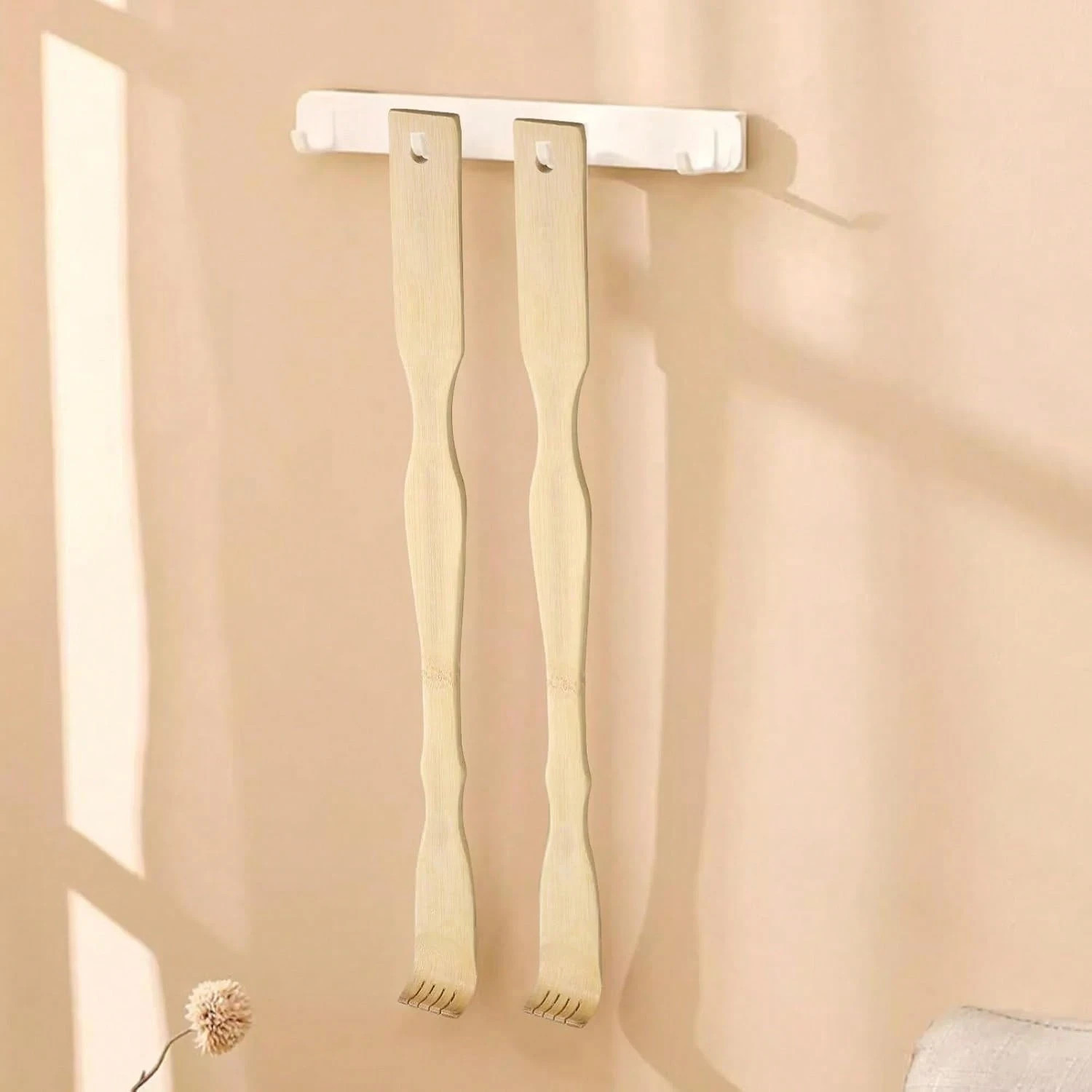 18.3 Inch Bamboo Back Scratcher 3PCS Long Handle Manual Back Massage Tool