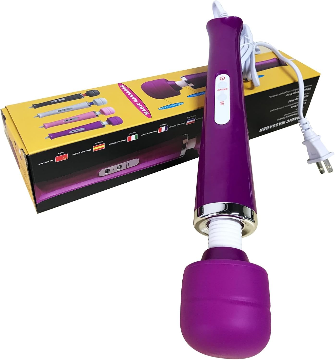 Personal Massage Multi Speed Neck Body Leg Wand Massager Pink Vibrator For Women