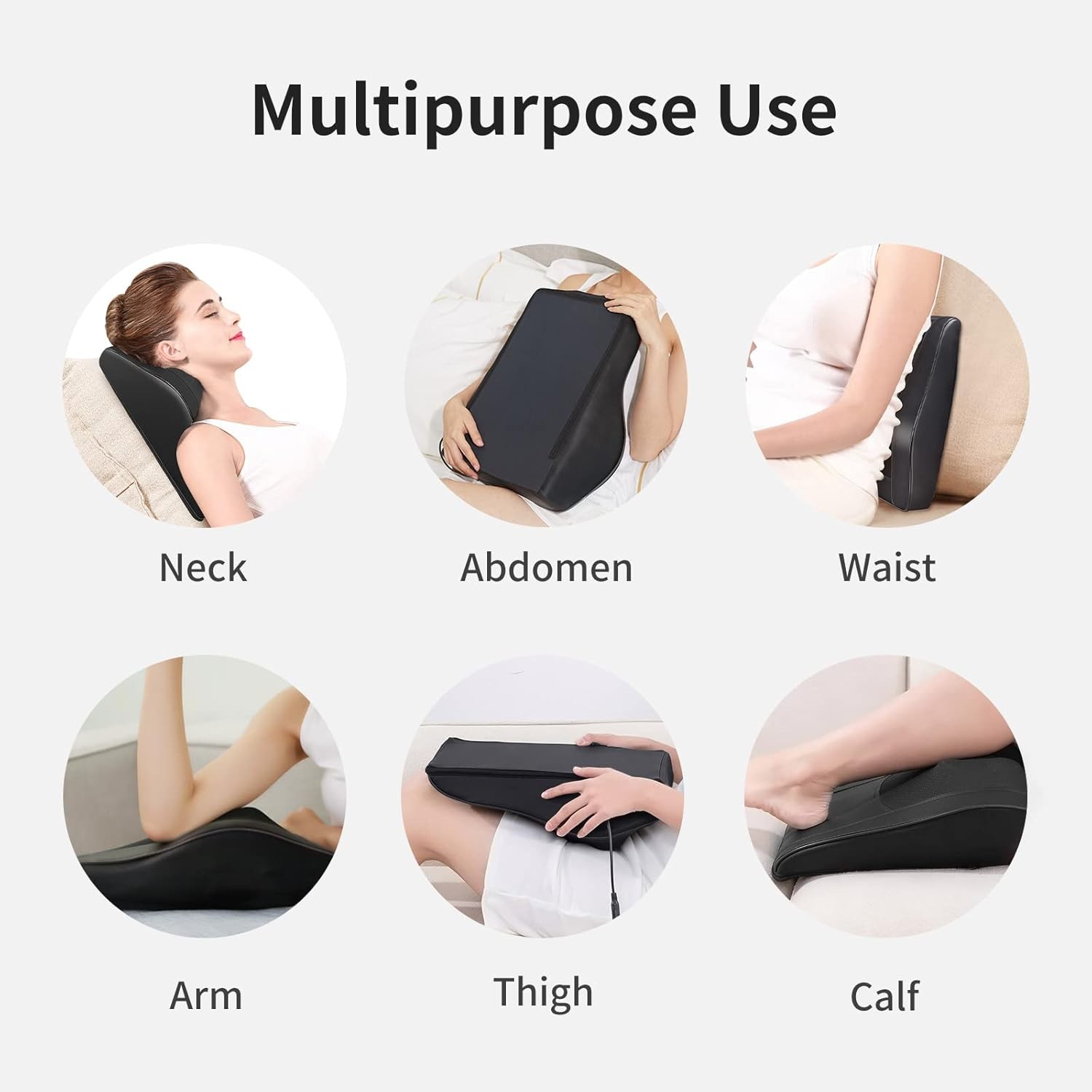 Borwiwat Back Massager with Heat Massagers for Neck and Back 3D Kneading Pillow
