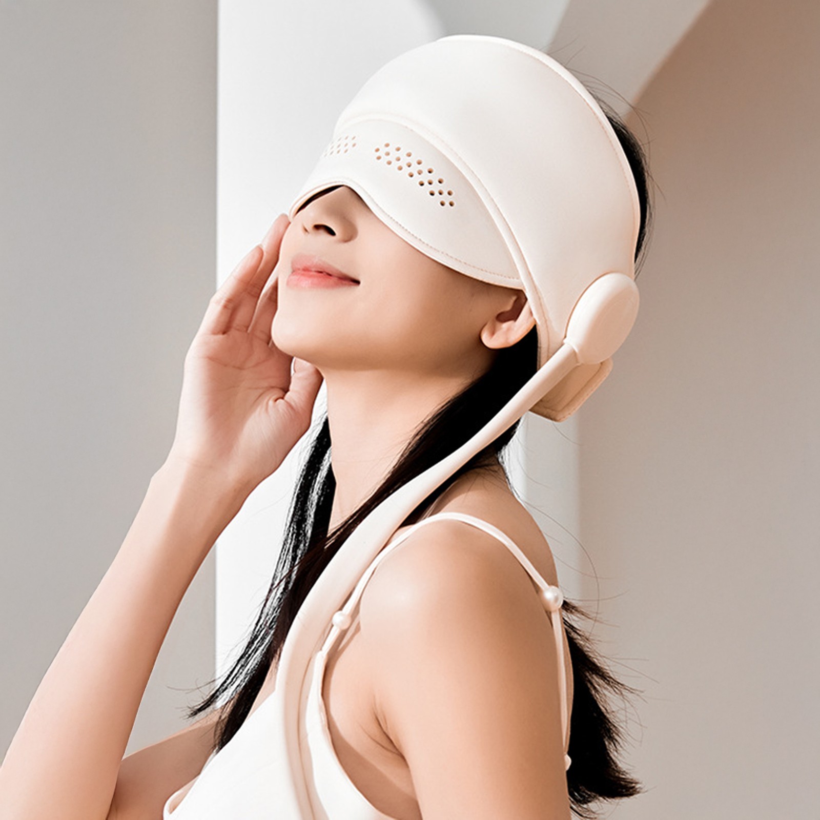 Electric Head Eye Massager 6 Airbag Heating Headache Massager Scalp Stress Relax