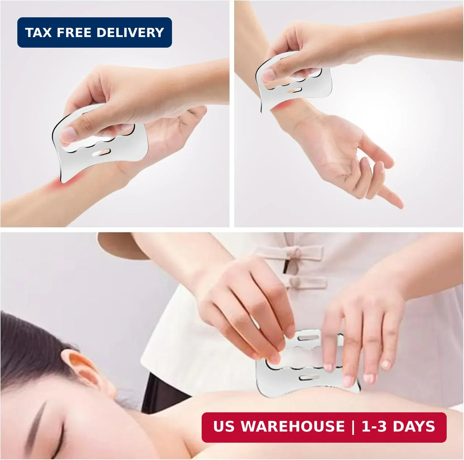 Stainless Steel Muscle Scraper Set, 2 in 1 Gua Sha Body Tool, Muscle Scraper …