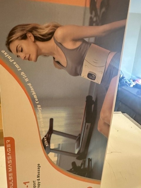Waist Pulse Massager, EMS Electric Waist Massage Belt for Muscle Relaxation