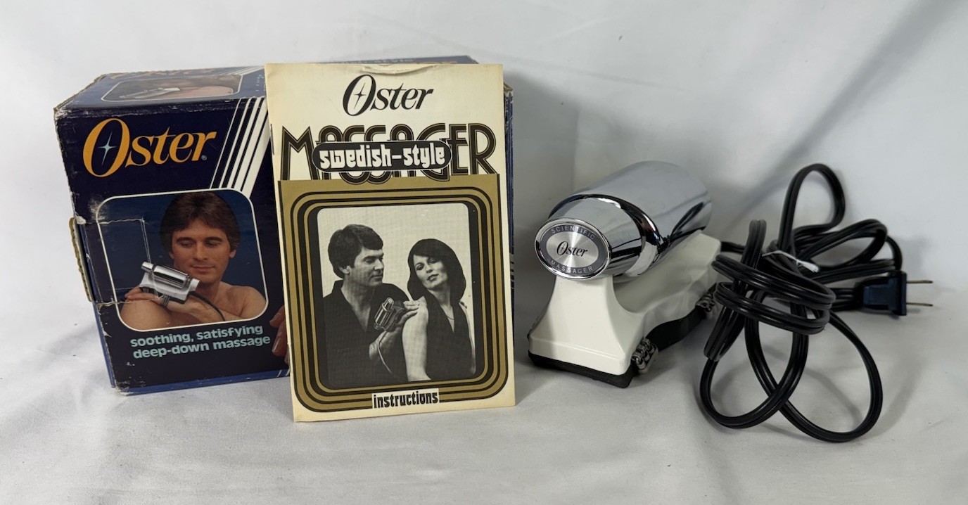 VINTAGE Oster Swedish Style Massager 2-Intensity 136-11 w/ Box + Manual – Works
