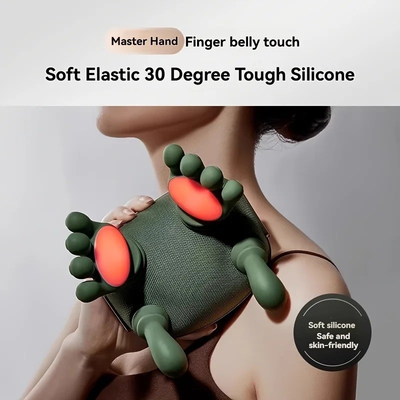 Portable Neck & Shoulder Massager Ergonomic ABS Rechargeable Cordless Relaxer