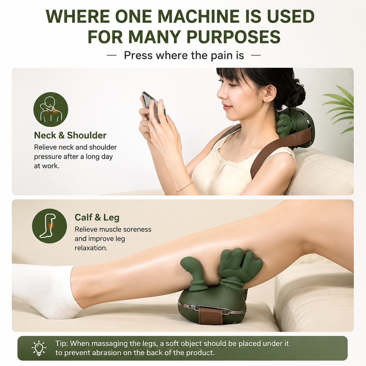 Shoulder and Neck Massager with Heat Heated Massager, Neck Massager with Fingers