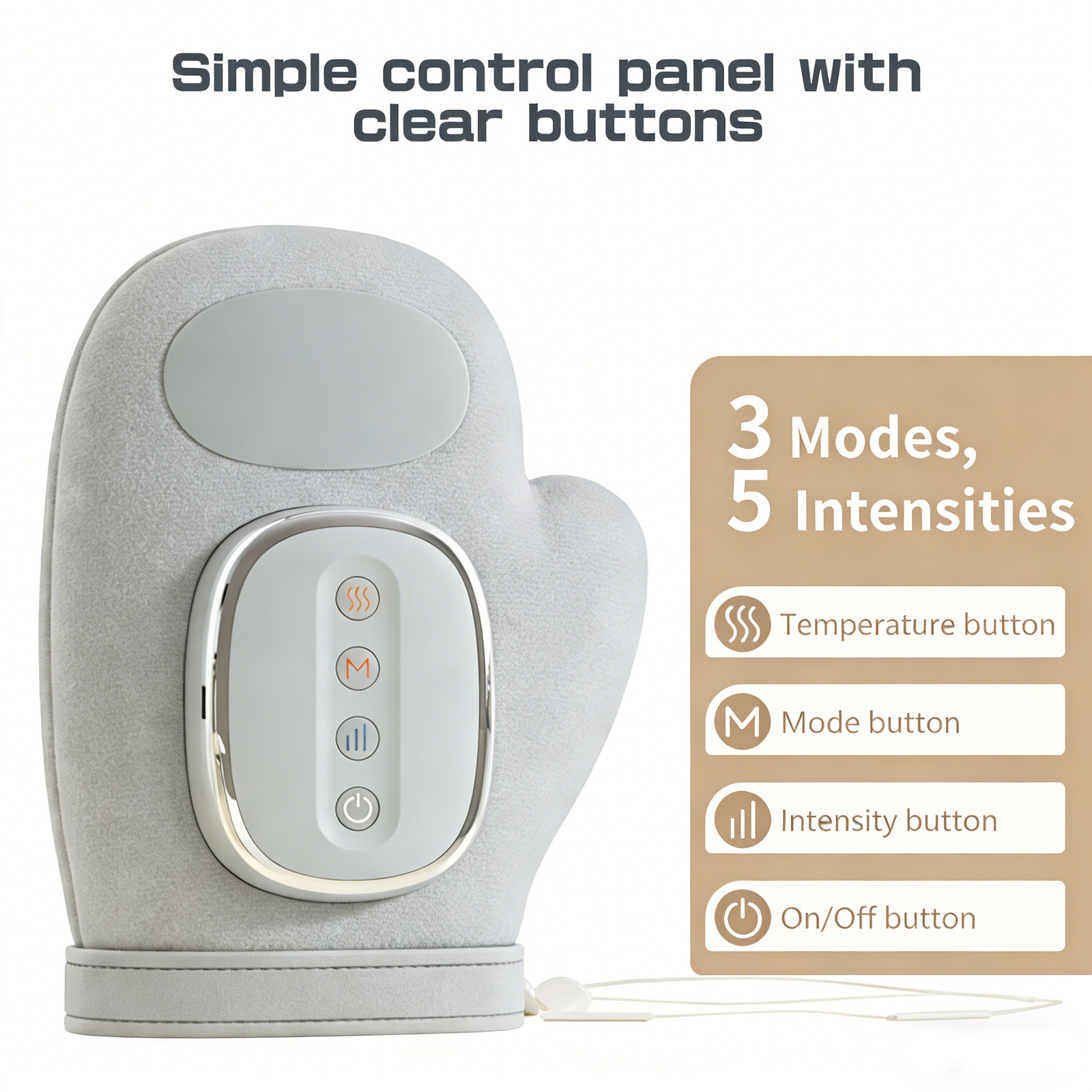 Hand Massager Cordless with Heat & Compression, Cordless, Painless Relax Safety