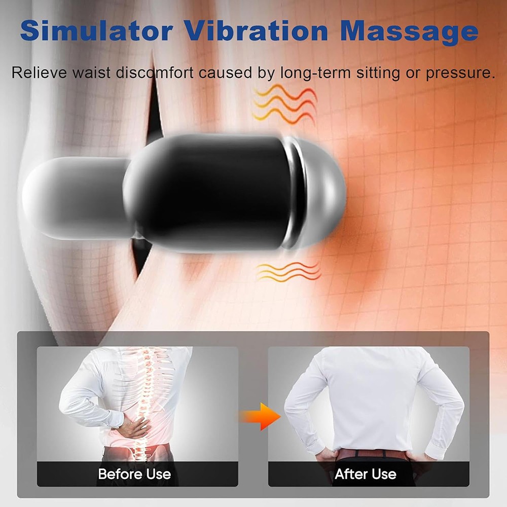 3 In 1 Electric Lumbar Support Pillow Smooth Spine Triple Fusion Back Massager