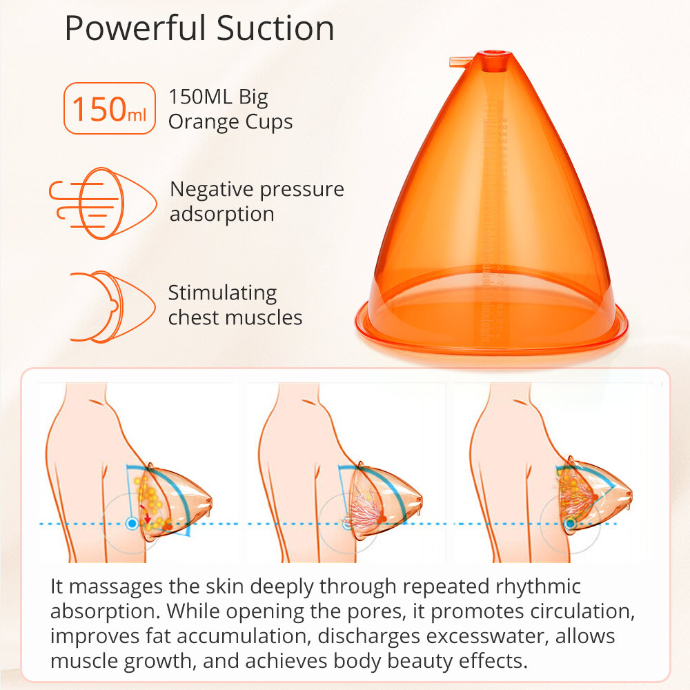 150ml Breast Enlargement Butt Lift Lymph Detox Massage Cupping Therapy Machine