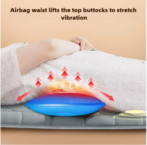 Electric Full Body Massage Mattress With Heating Hand Control Shoulder Neck Wais