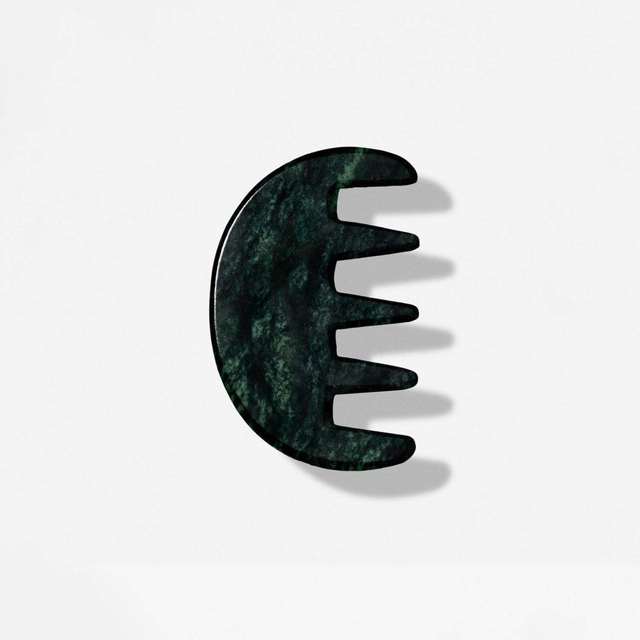 Lanshin Gua Sha Scalp Comb in Nephrite Jade