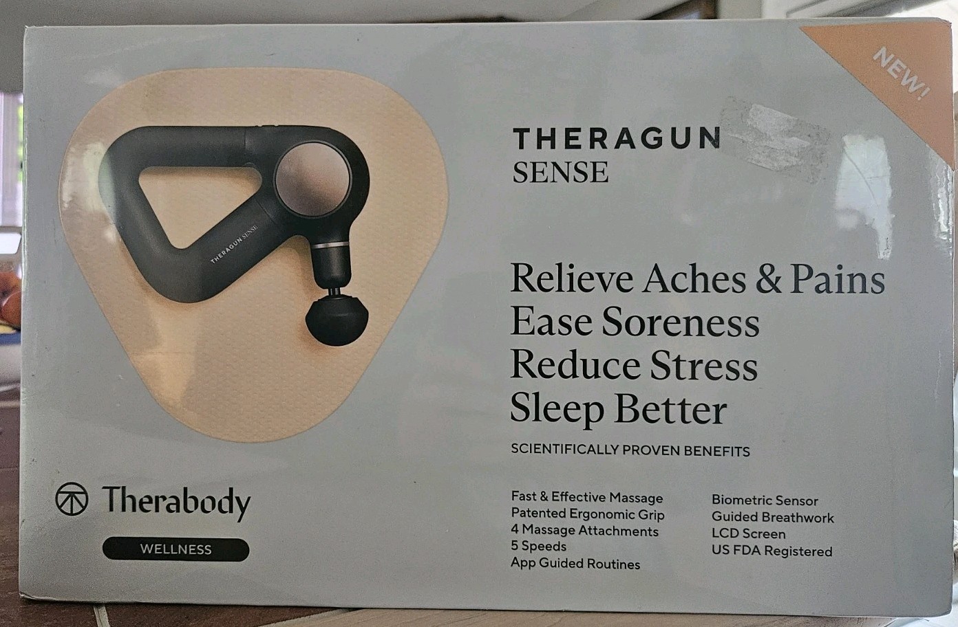Therabody Wellness Theragun Sense Massager Black, New in Factory Wrap
