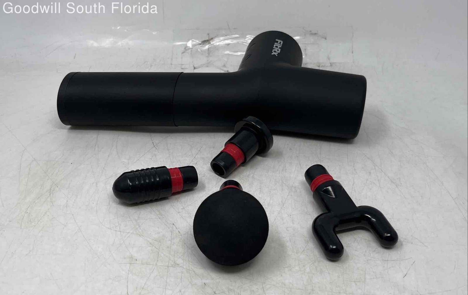 FitRx Model No. 7631 Muscle Massage Gun With 4 Attachments Not Tested In Case