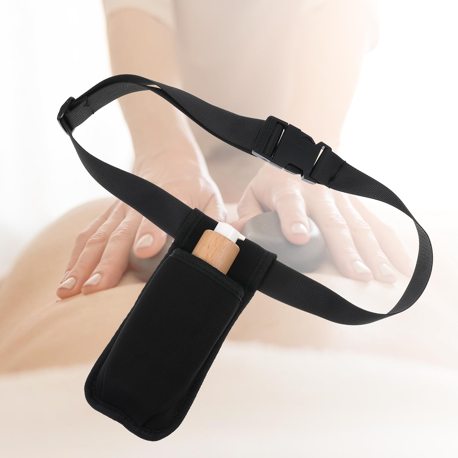 ElevateTech Massage Bottle Bag Lotion Oil Waist Holder Organizer Adjustable D…