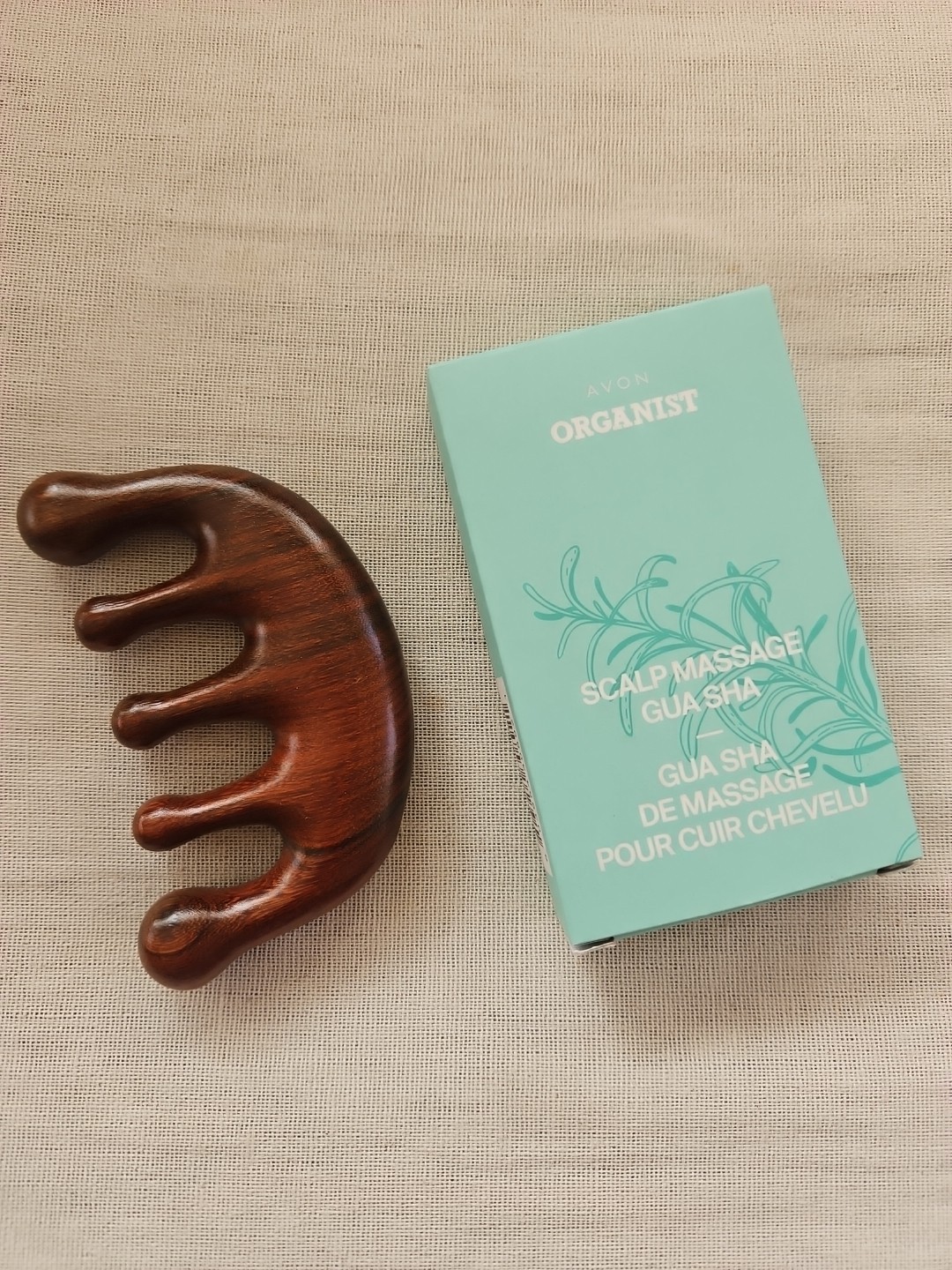 Avon ORGANIST SCALP MASSAGE Gua Sha Natural Wood Facial Neck Body Massager
