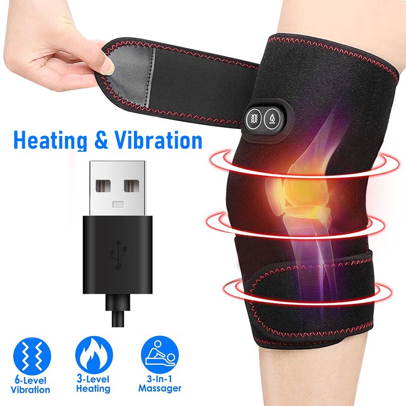 Heated Knee Massager Rechargeable Electric Massager for Knee Joint Pain Relief