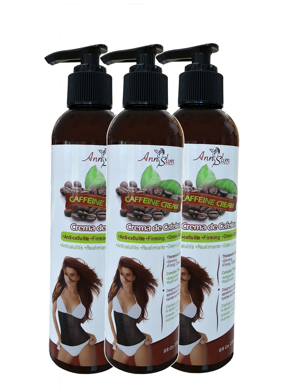 ANN SLIM BEST CAFFEINE CREAM FAT BURNER CREAM IN LOCATED AREAS 8 FL. OZ