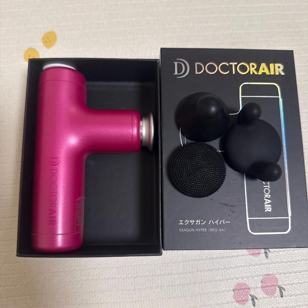 DOCTOR AIR Exagun Hyper REG-04 Massage Gun Vibrating rechargeable Pink BOX Used
