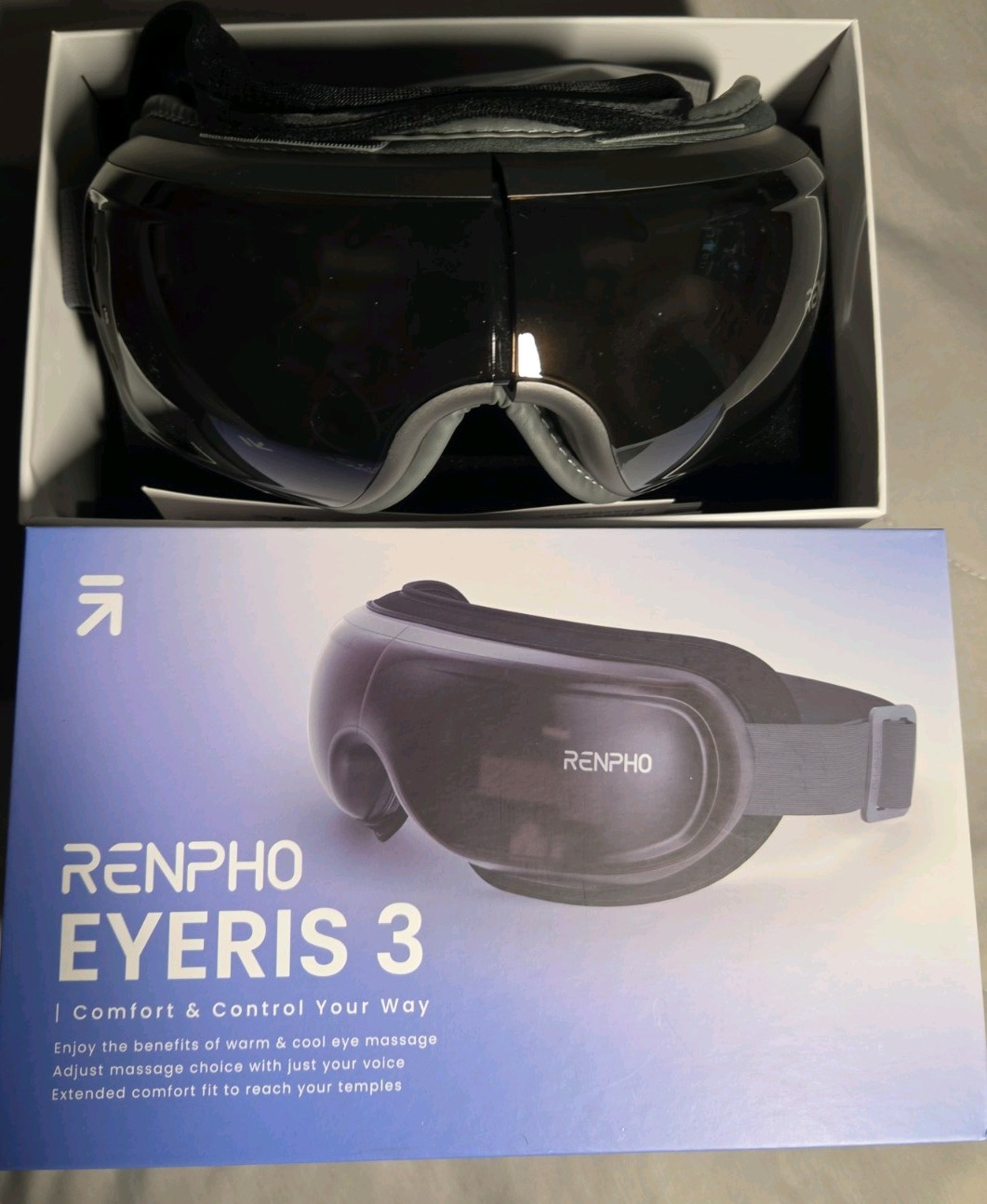 RENPHO Eyeris 3 Eye Massager Voice Control Improve Sleeping Quality (OPEN BOX)