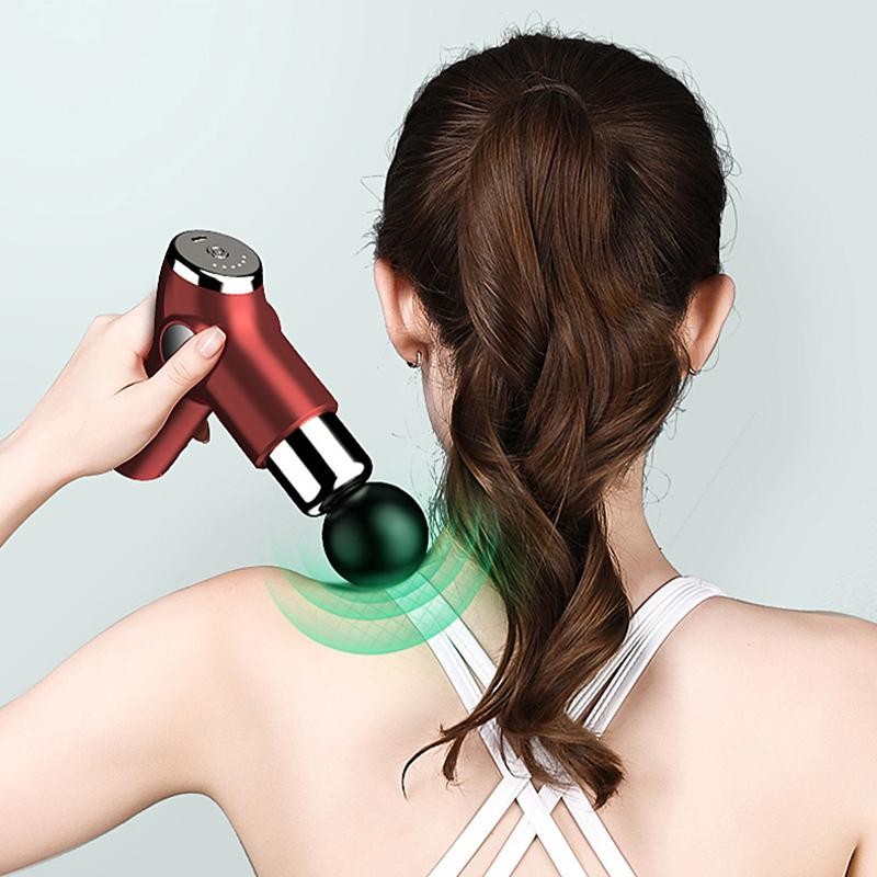 Fascia Gun Deep Tissue Massage Black Gray LED Display Multifunctional Device 32