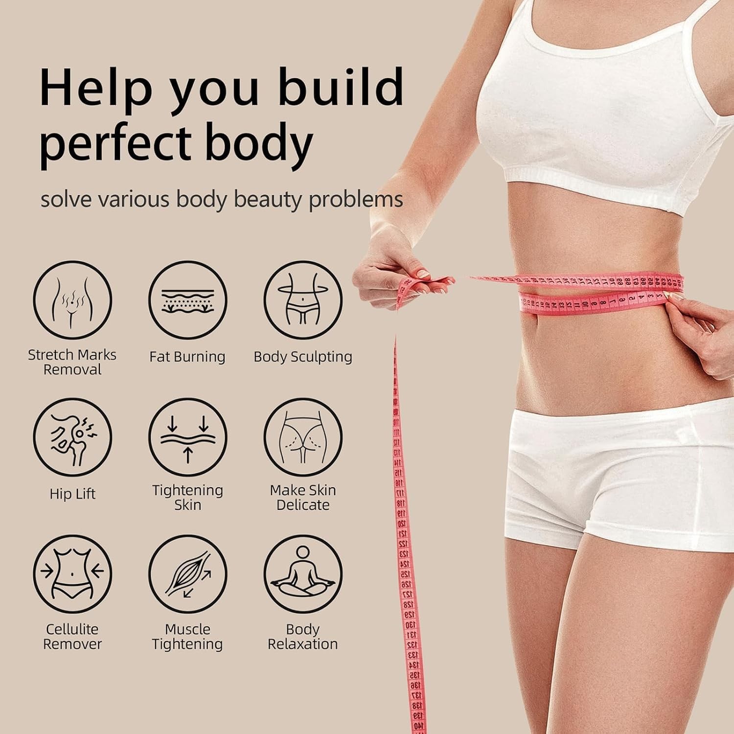Cellulite Massager Body Sculpt BYMCF Body Sculpting Machine With 6 Washable Pads