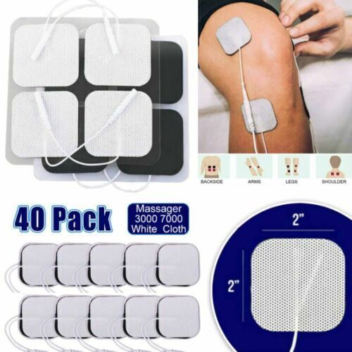 40PCS Replacement Electrode Pads for Massagers Units 2×2» FDA Approved USA