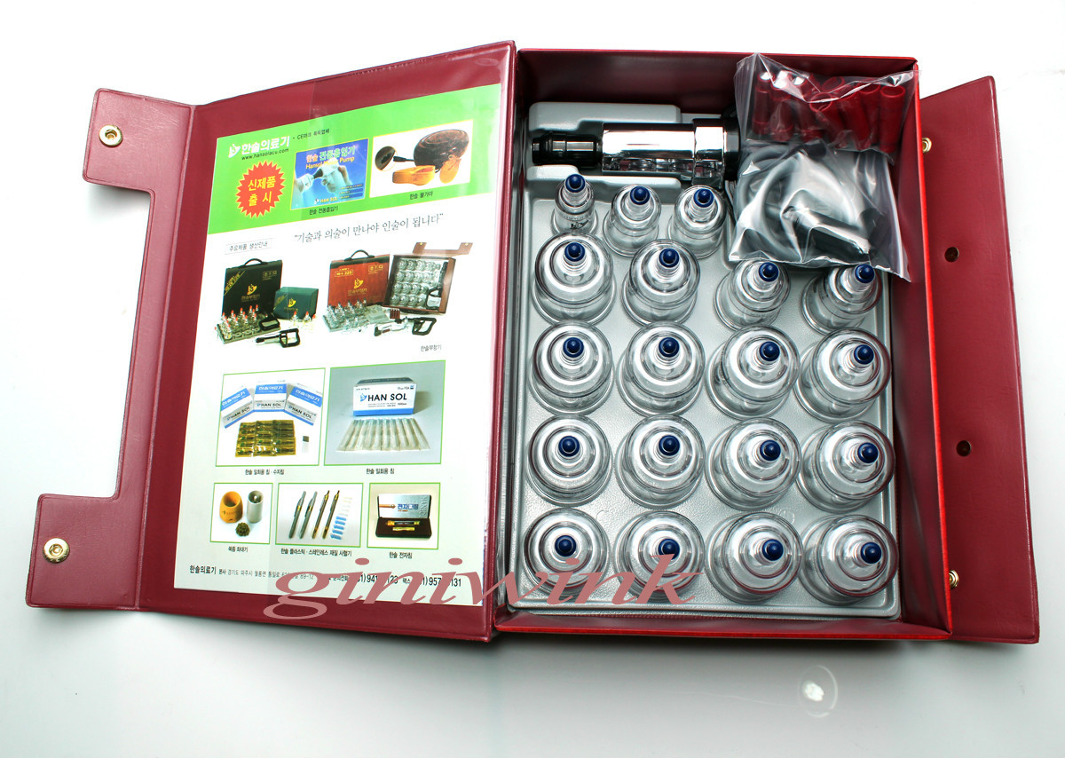 Hansol Buhang (19pcs Cups) Medical Massage Device Professional Cupping Set