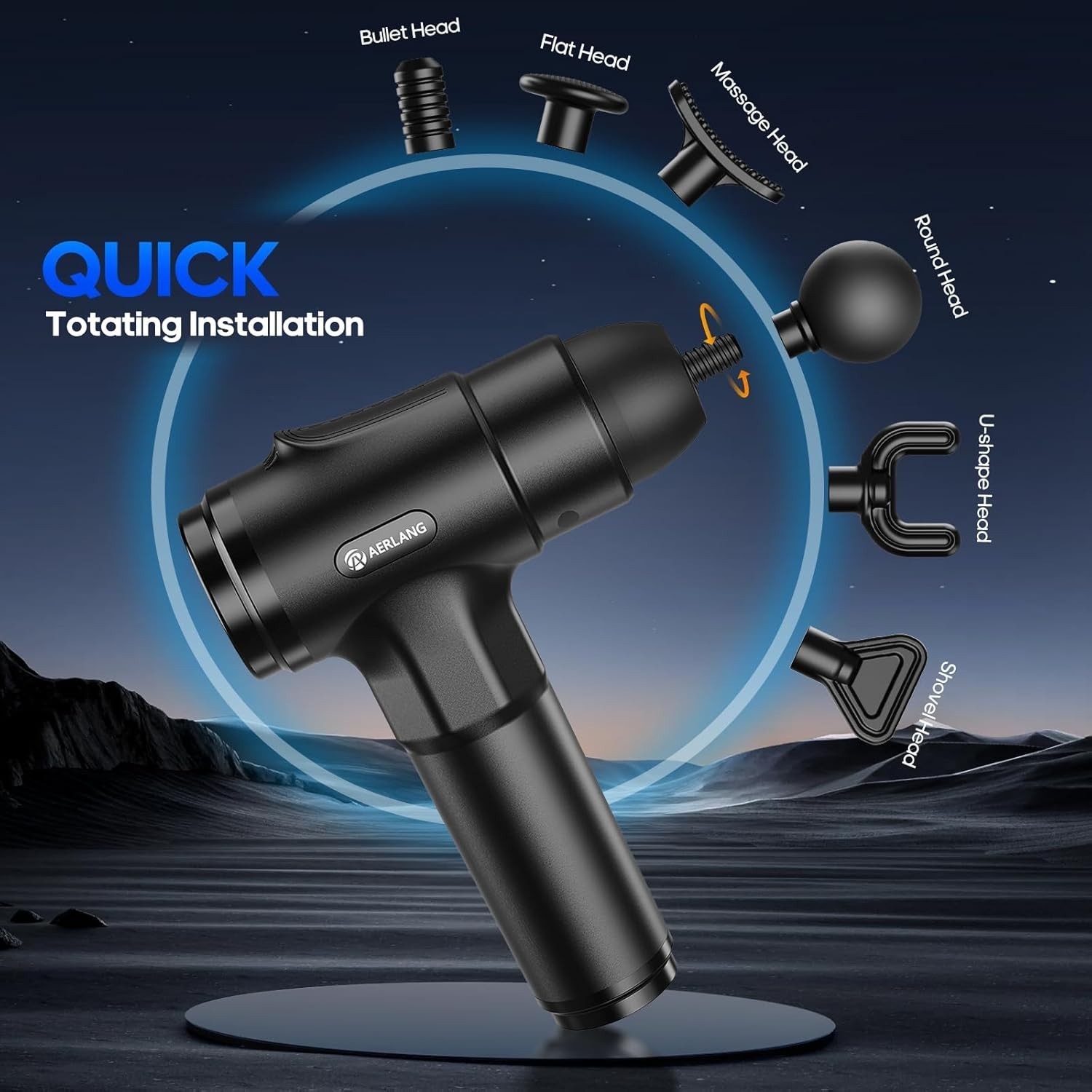 Harness Pain Relief: Travel-Friendly Massage Gun with Touch Control Display