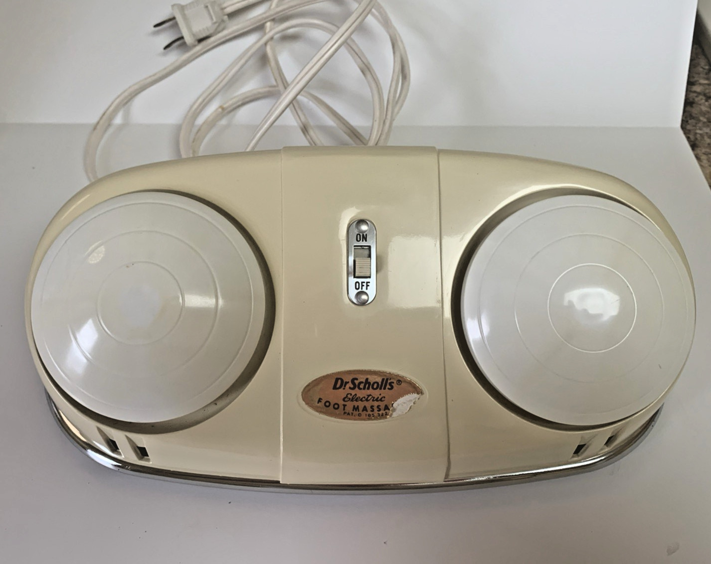 Vintage Dr Scholl’s Dual massage heads FOOT MASSAGER – TESTED, WORKS – No Box