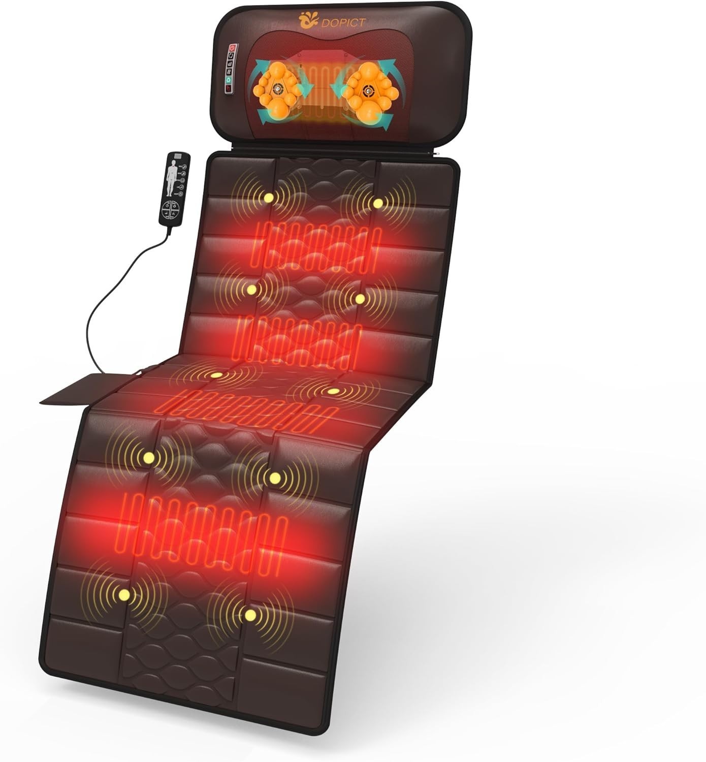DOPICT Full Body Massage Mat Heated Vibrating Massage Pad New Model C-001