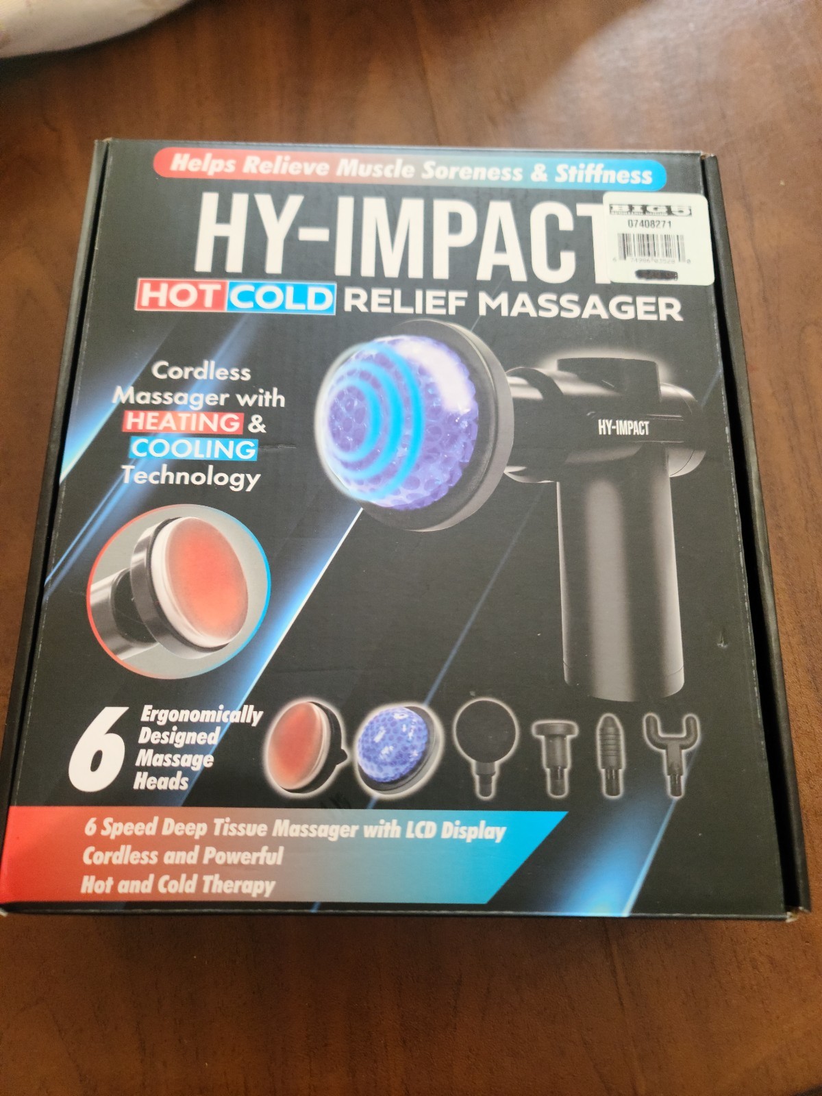HY-IMPACT 6 Speed Hot Cold Relief Cordless Rechargeable Deep Tissue Massager