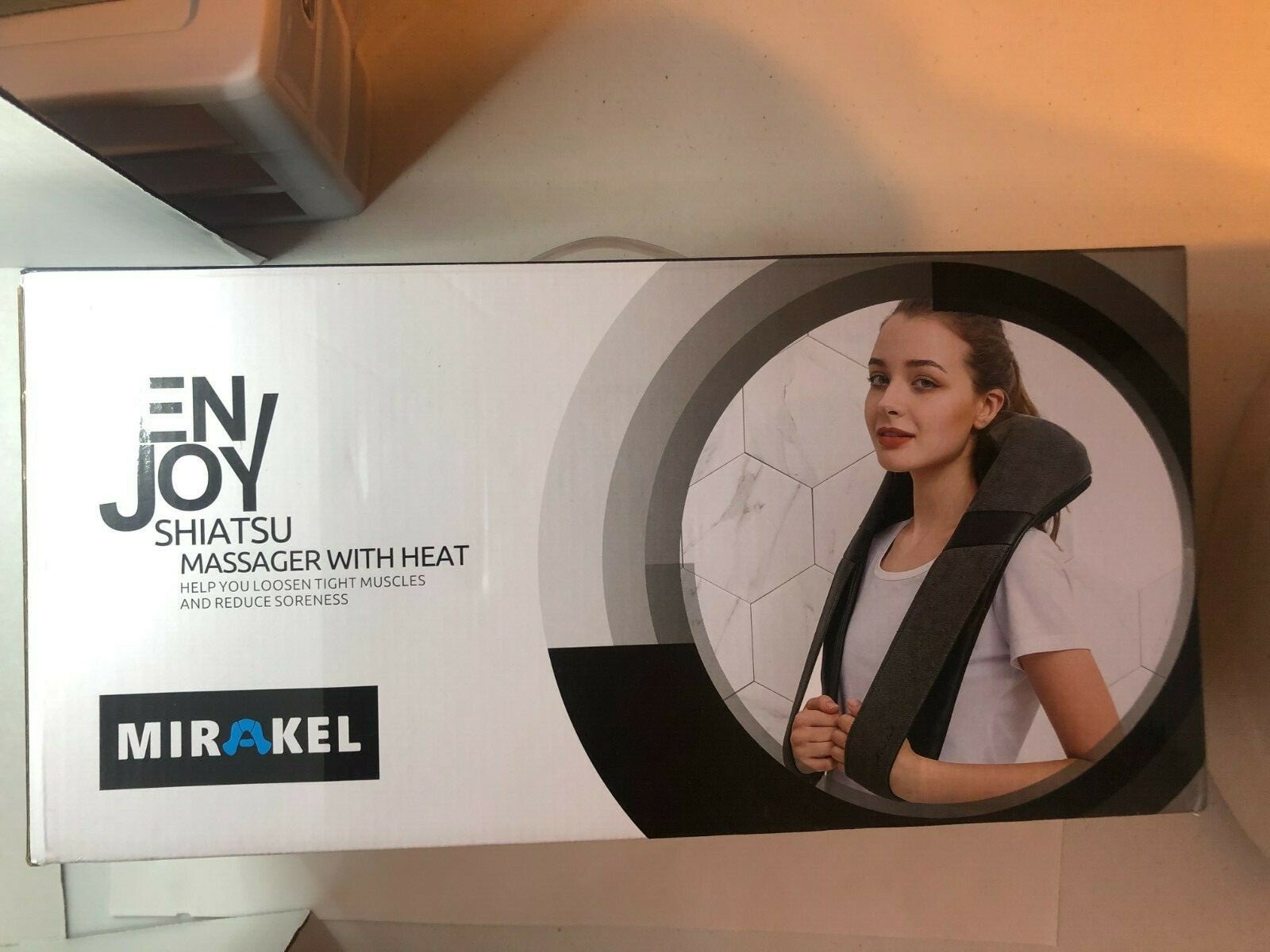 Mirakel Electric Shiatsu Back Neck Massager – Gray FAST FREE SHIPPING