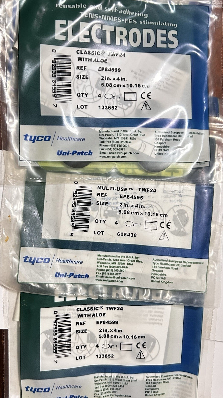 6 Tens Stimulating Electrode Pads Multipack 2×4″ & 2”x2” Variety of Brands/Sizes