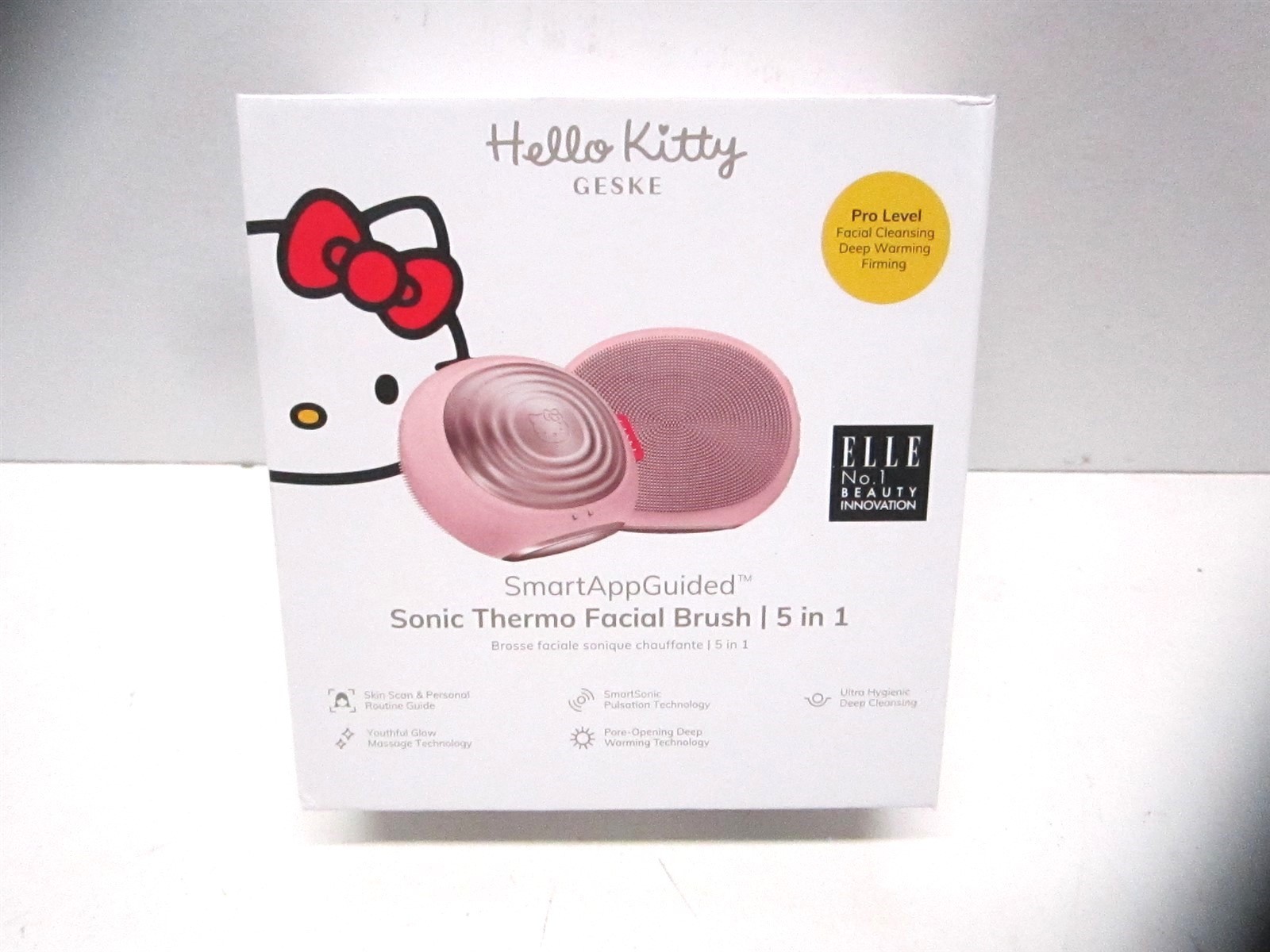 Geske Hello Kitty 5-in-1 SmartAppGuided Sonic Thermo Electric Facial Brush