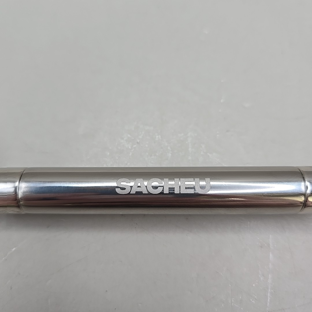 Sacheu Silver Chrome 6″ Metal Face Massager Roller Double-Sided Two Sizes