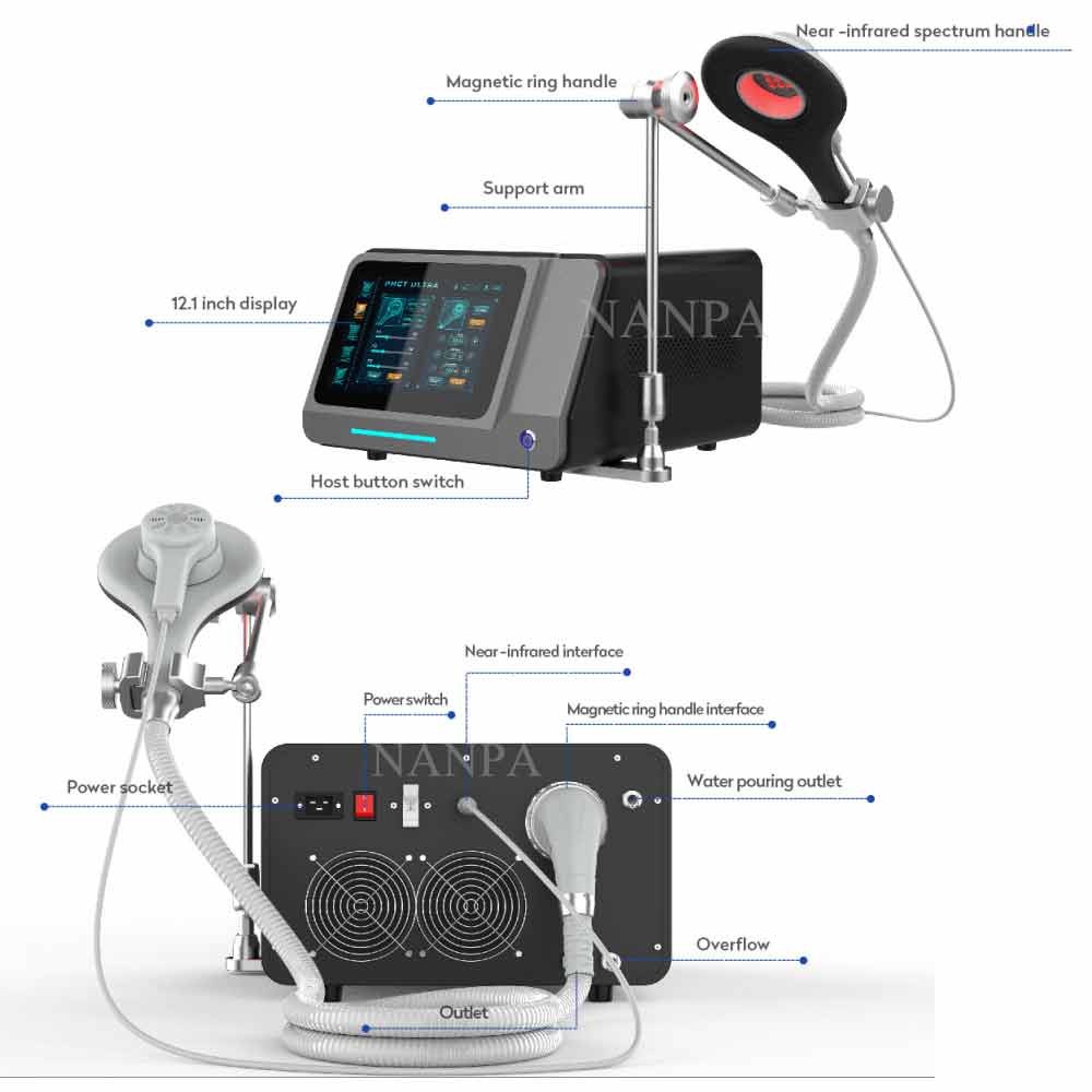 3 in 1 Physio Magneto PEMF EMTT therapy Laser Pain Relief Sports Injury Machine