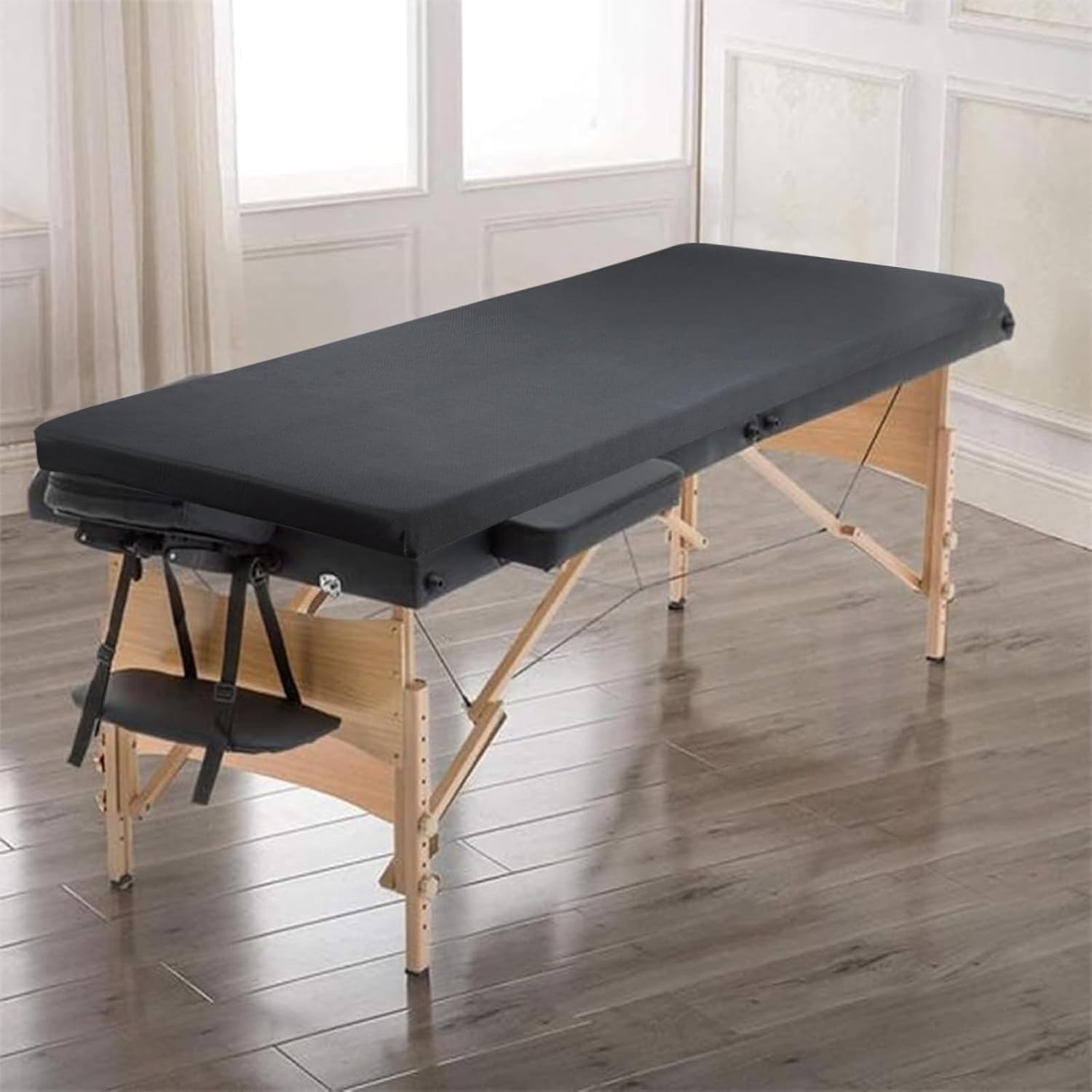 Non-Slip 2-Inch Thick Memory Foam Massage Topper – 73x24x2 inch for Relaxation