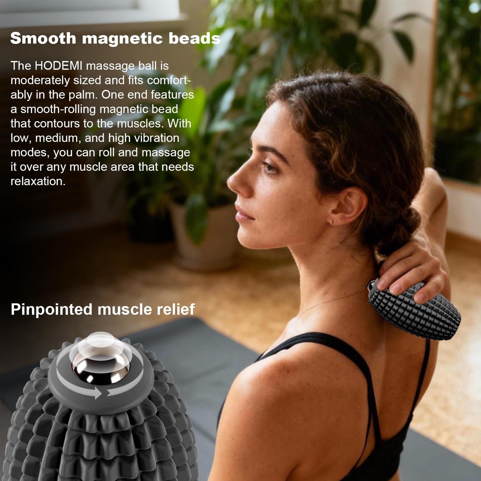 Vibrating Massage Ball Roller with Rolling Head for Foot & Muscle Relaxation,…