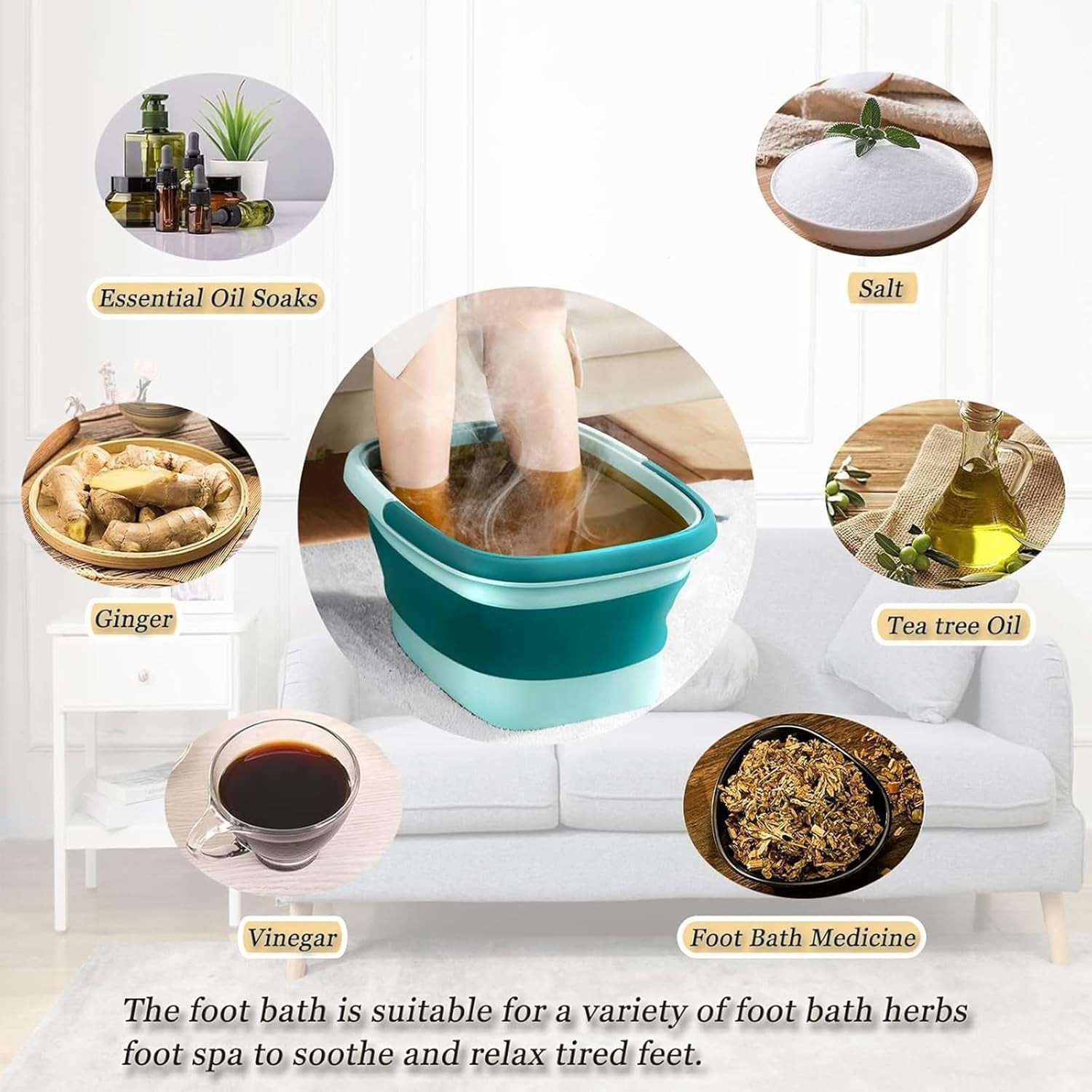 Multifunctional Foot Soak Basin – Collapsible & Heat-Resistant for Easy Storage