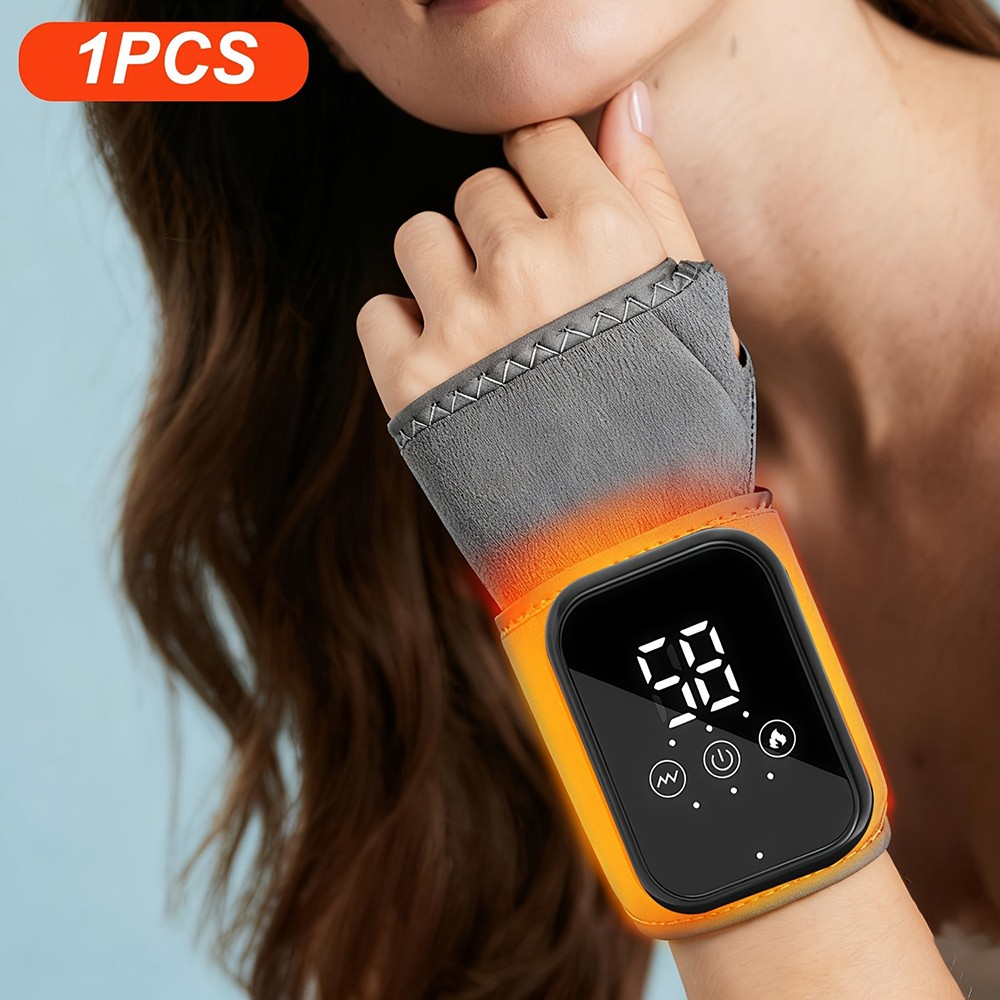 Wireless Hand Wrist Massager 3 Temp Levels 3 Intensity Suitable for Office Home